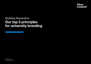Our top 5 principles
for university branding
Building Reputation
silverleopard.com
 