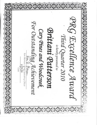 PRG Excellence Award 2010