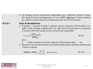 PROGETTAZIONE STRUTTURALE
ANTINCENDIO
114
 