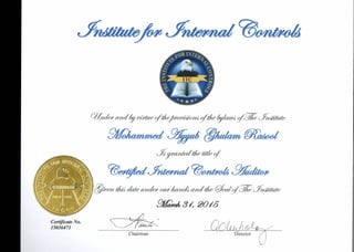 CICA Certificate