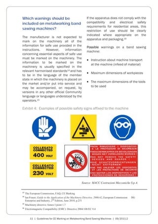 CECIMO guidelines CE marking band sawing machines ENG | PDF