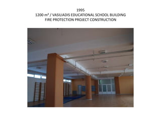 1995
1200 m² / VASILIADIS EDUCATIONAL SCHOOL BUILDING
FIRE PROTECTION PROJECT CONSTRUCTION
 