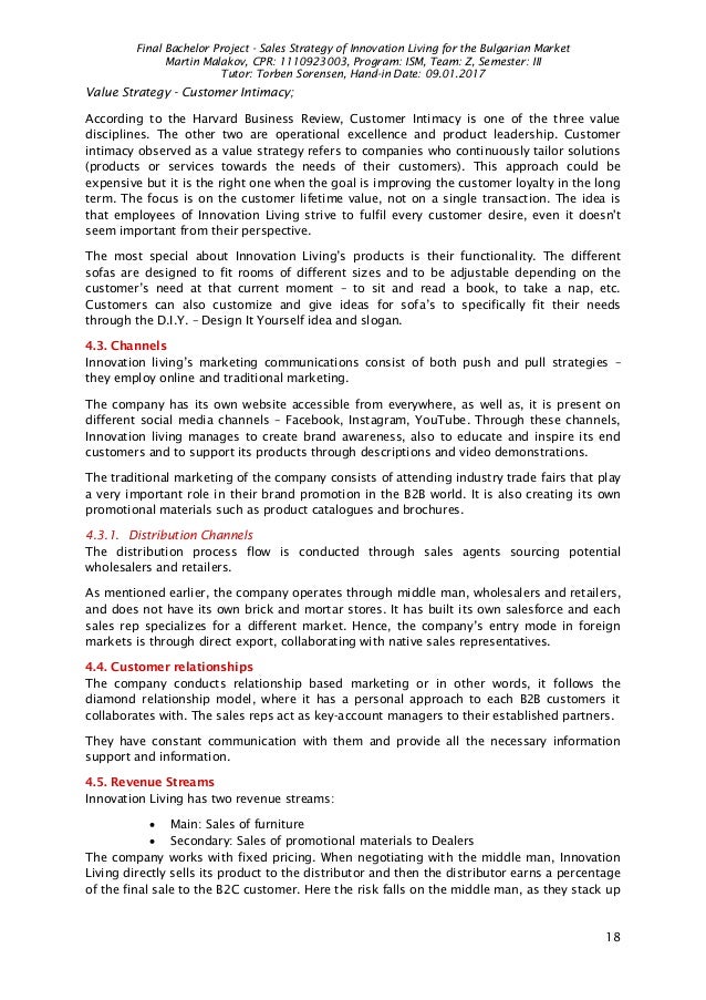 Bachelor thesis b2b