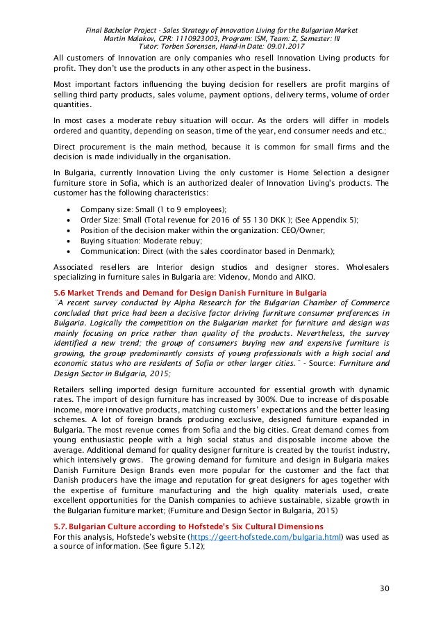 Bachelor thesis b2b