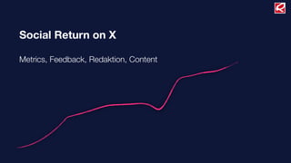 Social Return on X
Metrics, Feedback, Redaktion, Content
 