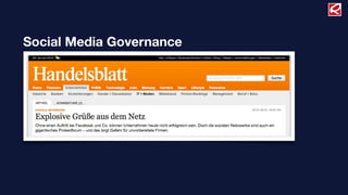 Social Media Governance
 