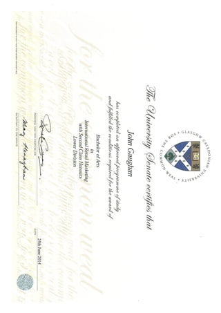 BA(Hons) Certificate