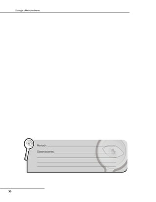 Ecología y Medio Ambiente
30
Revisión: _____________________________________________________
Observaciones:________________________________________________
______________________________________________________________
______________________________________________________________
______________________________________________________________
 
