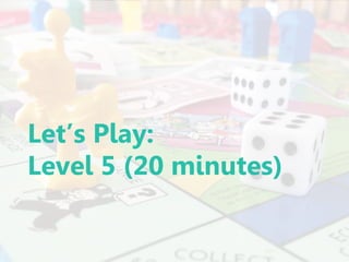 LastModified5/10/20164:33PMIndiaStandardTimePrinted
McKinsey & Company
Let’s Play:
Level 5 (20 minutes)
 