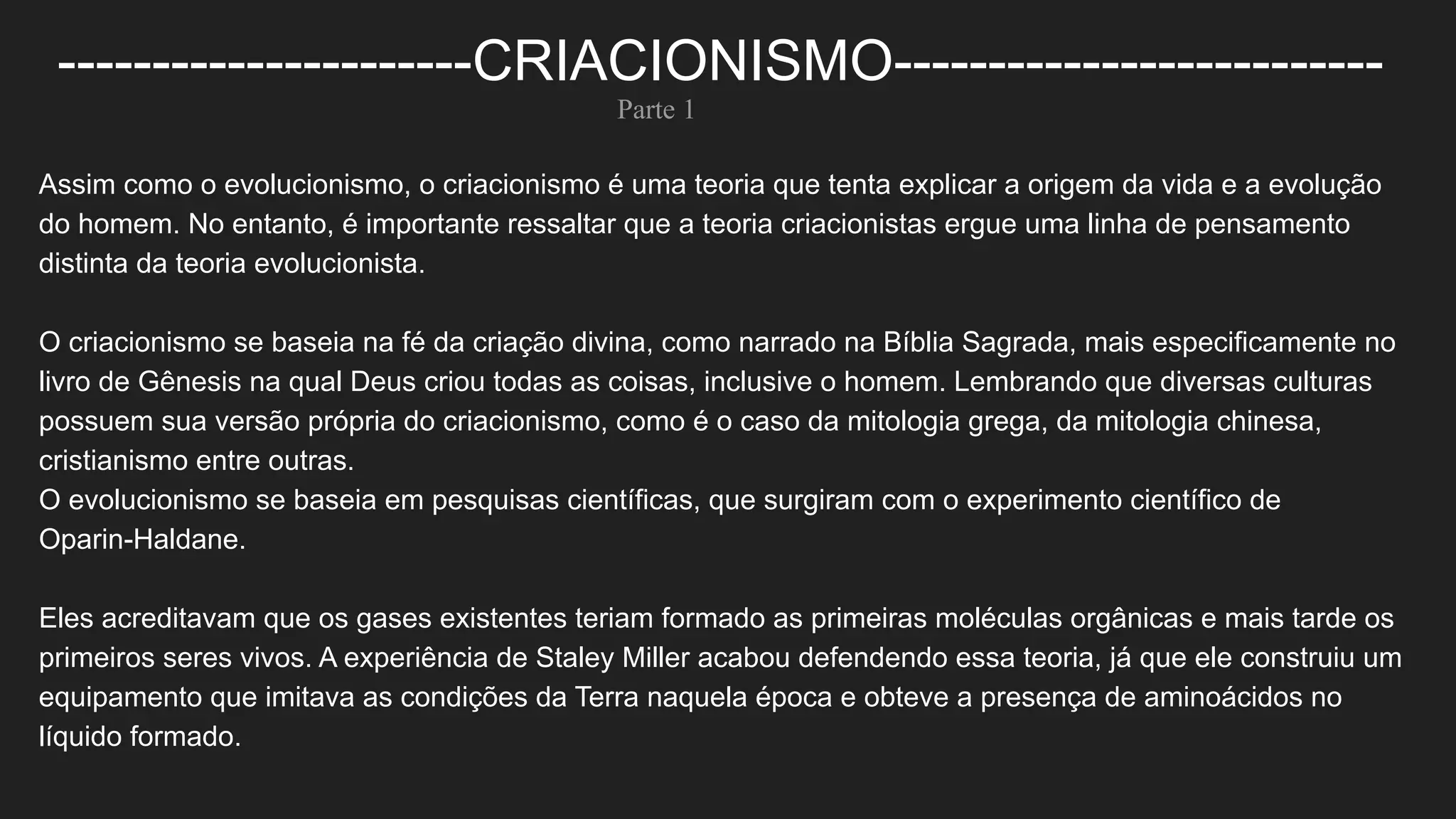 Teoria do Criacionismo | PDF