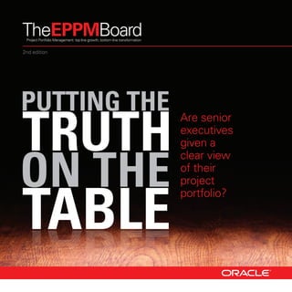 Are senior
executives
given a
clear view
of their
project
portfolio?
2nd edition
 