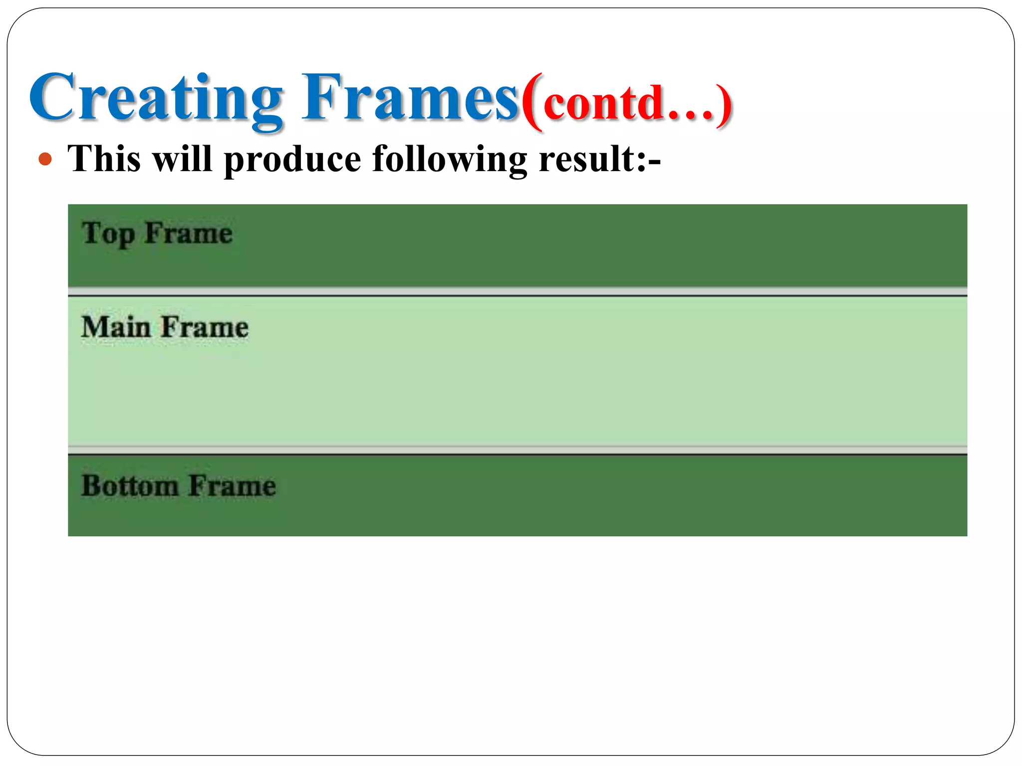 DEFINE FRAME AND FRAME SET WITH A EXAMPLE | PPT