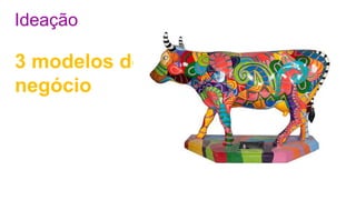 Ideação
3 modelos de
negócio
 