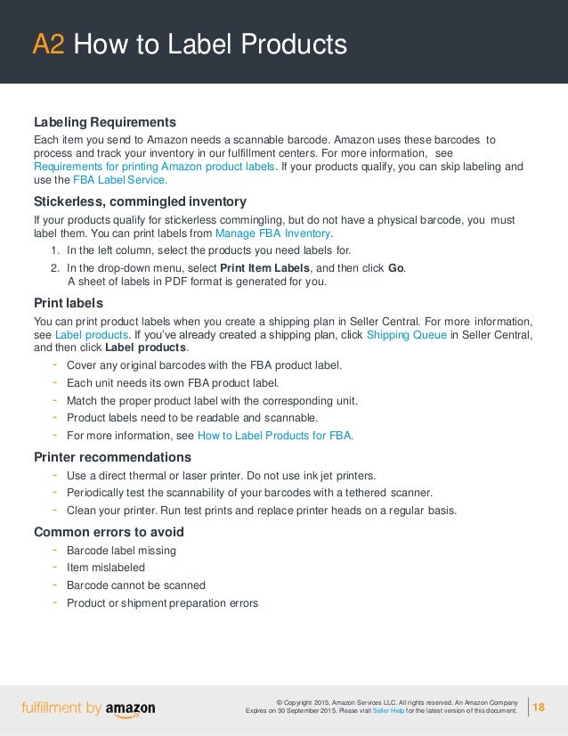 FBA Amazon quick start guideline