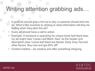 Facebook Ads and Google Ad Basics for Business | PPTX