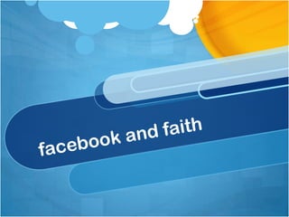 facebook and faith 