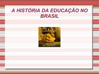 A HISTÓRIA DA EDUCAÇÃO NO
          BRASIL




          Título
 