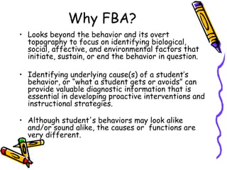Fba Powerpoint For Inservice Sst | PPT