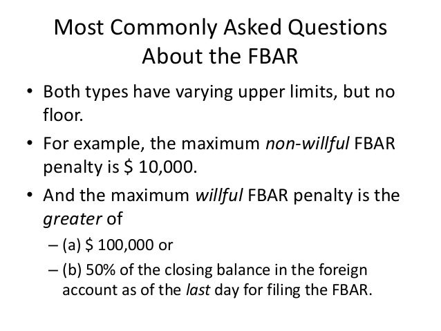 Demystifying The FBAR