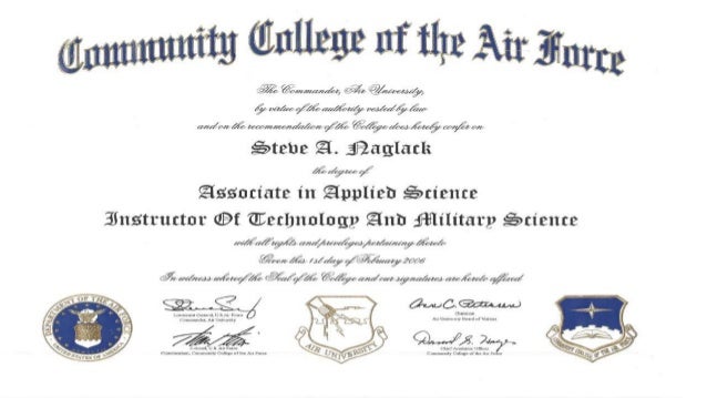 ccaf instructor of technology and military science
