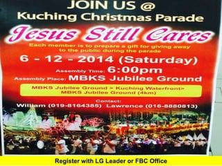 First Baptist ChurchRegister with LG Leader or FBC Office 
 