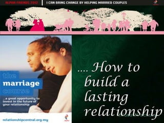 .... How

First Baptist Church

to
build a
lasting
relationship

 