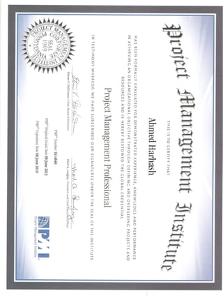 PMP certificate renewal