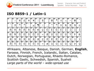 Character Sets and Unicode in Firebird | PDF