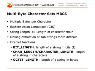 Character Sets and Unicode in Firebird | PDF