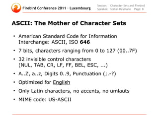 Character Sets and Unicode in Firebird | PDF