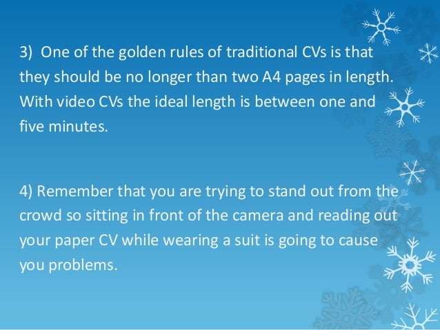 making a video resumes