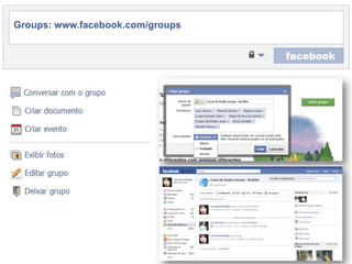 Groups: www.facebook.com/groups