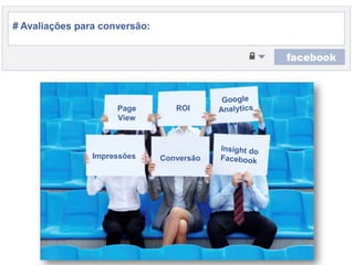 # Avaliaçõesparaconversão:GoogleAnalyticsROIPageViewInsight do FacebookImpressõesConversão