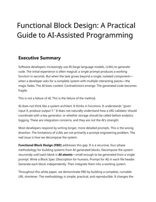 Functional Block Design: A Practical Guide to AI-Assisted Programming ...