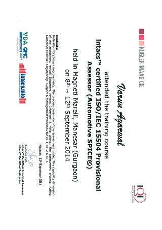 ASpice Certificate
