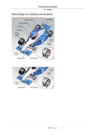 Final Engineering Report
F1 master
15 | P a g e
Wheel Design for reliability and durability
 