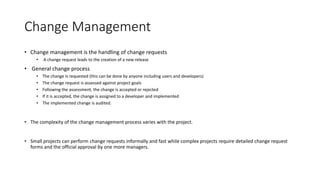 Software Configuration Management Change Request Software Configuration Management (SCM) | PPTX