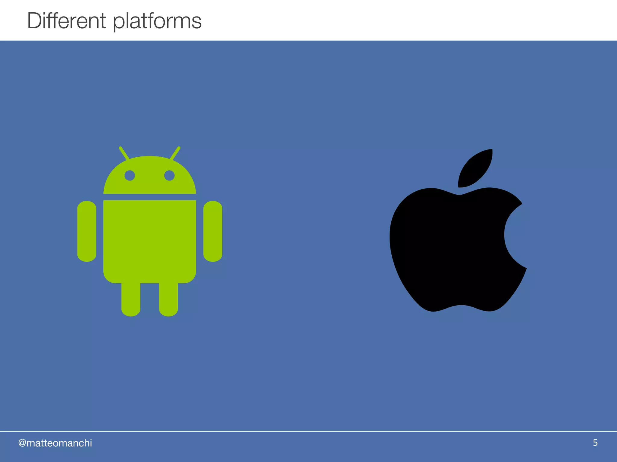 @matteomanchi 5
Different platforms
 