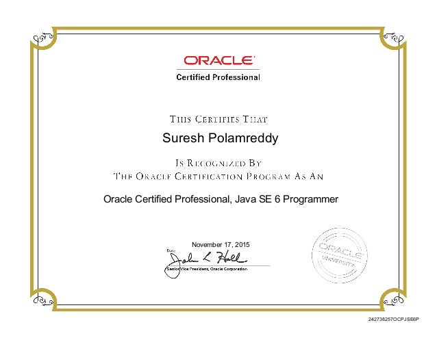 ocjp certificate