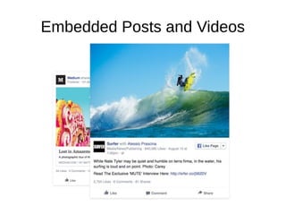 Embedded Posts and Videos
 
