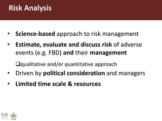 Health impact, food safety assessment and mitigation – experience from a case study in the region