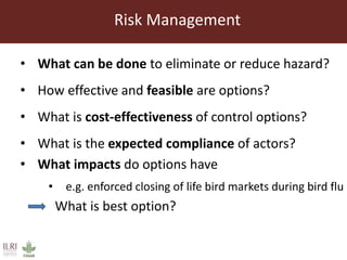 Health impact, food safety assessment and mitigation – experience from a case study in the region