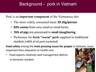 Health impact, food safety assessment and mitigation – experience from a case study in the region