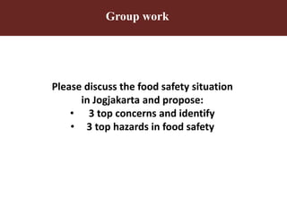 Health impact, food safety assessment and mitigation – experience from a case study in the region