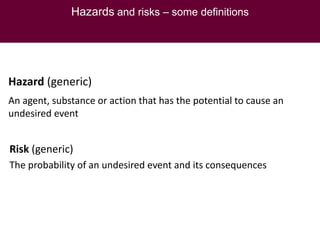Health impact, food safety assessment and mitigation – experience from a case study in the region