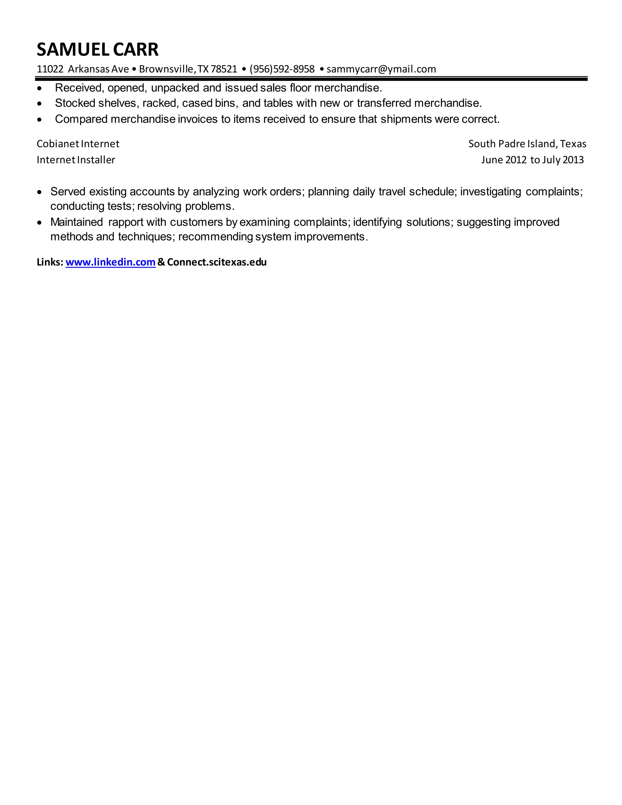 Samuel resume pdf