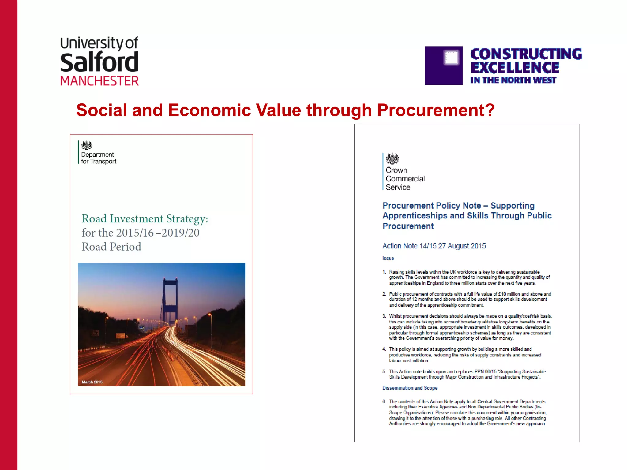 Social and Economic Value through Procurement?
 
