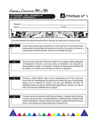 COMPRENSIÓN DE LECTURA
