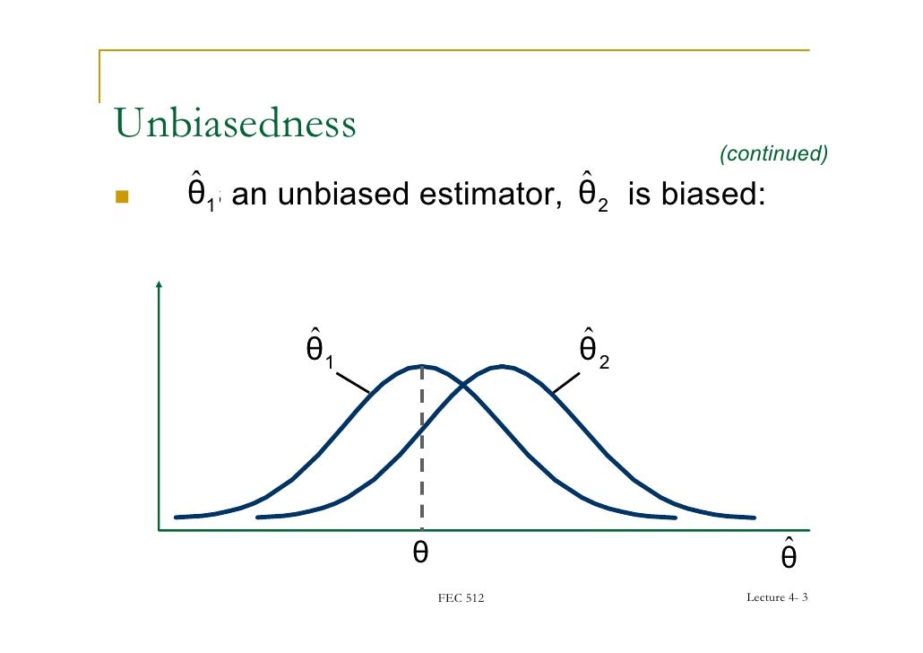Unbiasedness Of An Estimator FEC 512.04