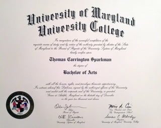UMUC Diploma BA - Sparkman